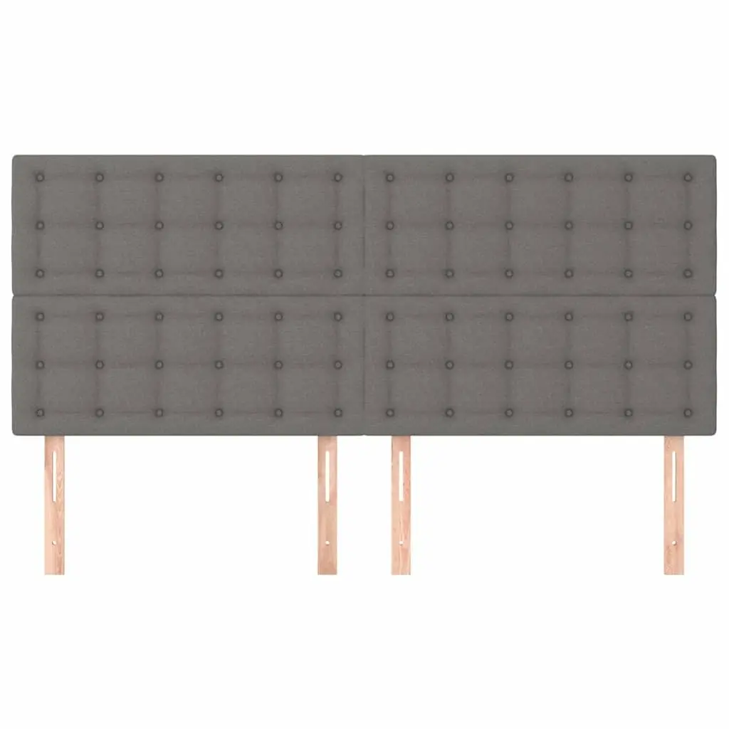 Headboard Dark Grey 160cm Fabric Bedroom Bed Head Support Adjustable Height