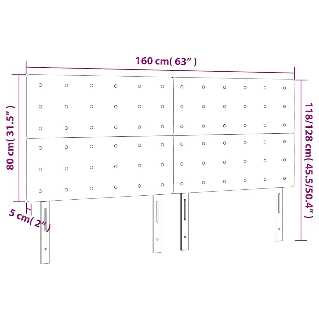Headboard Dark Grey 160cm Fabric Bedroom Bed Head Support Adjustable Height