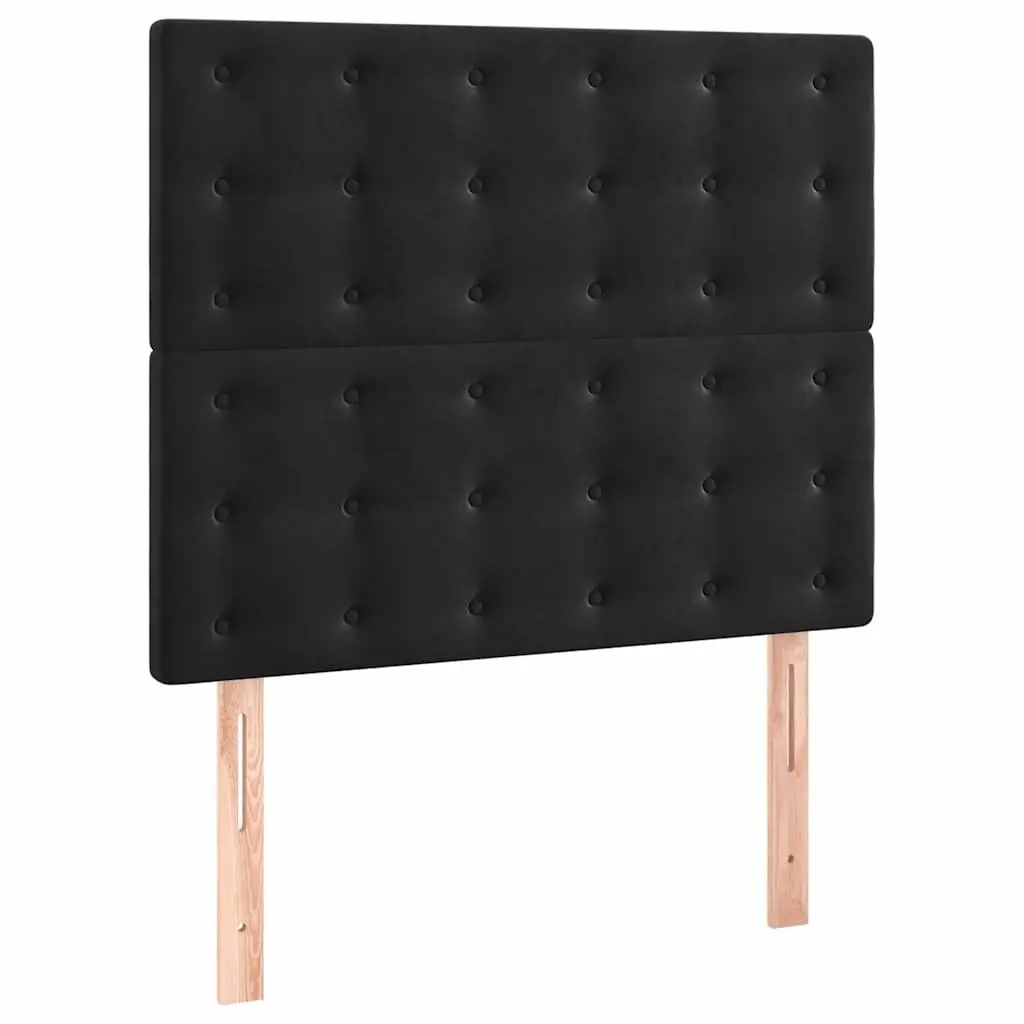 Adjustable Black Velvet Headboard for Comfort
