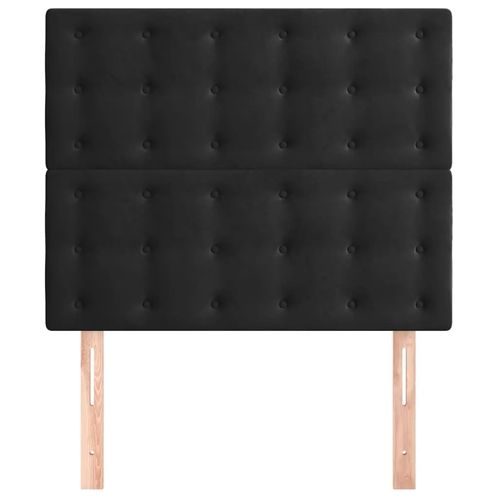 Adjustable Black Velvet Headboard for Comfort