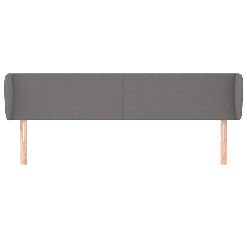 Headboard with Ears Grey 203cm Fabric Bedroom Furniture Durable Adjustable