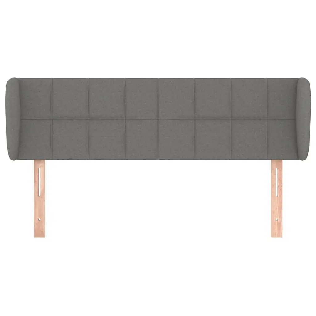 Headboard with Ears Grey Fabric 147 cm Adjustable Bedroom Furniture