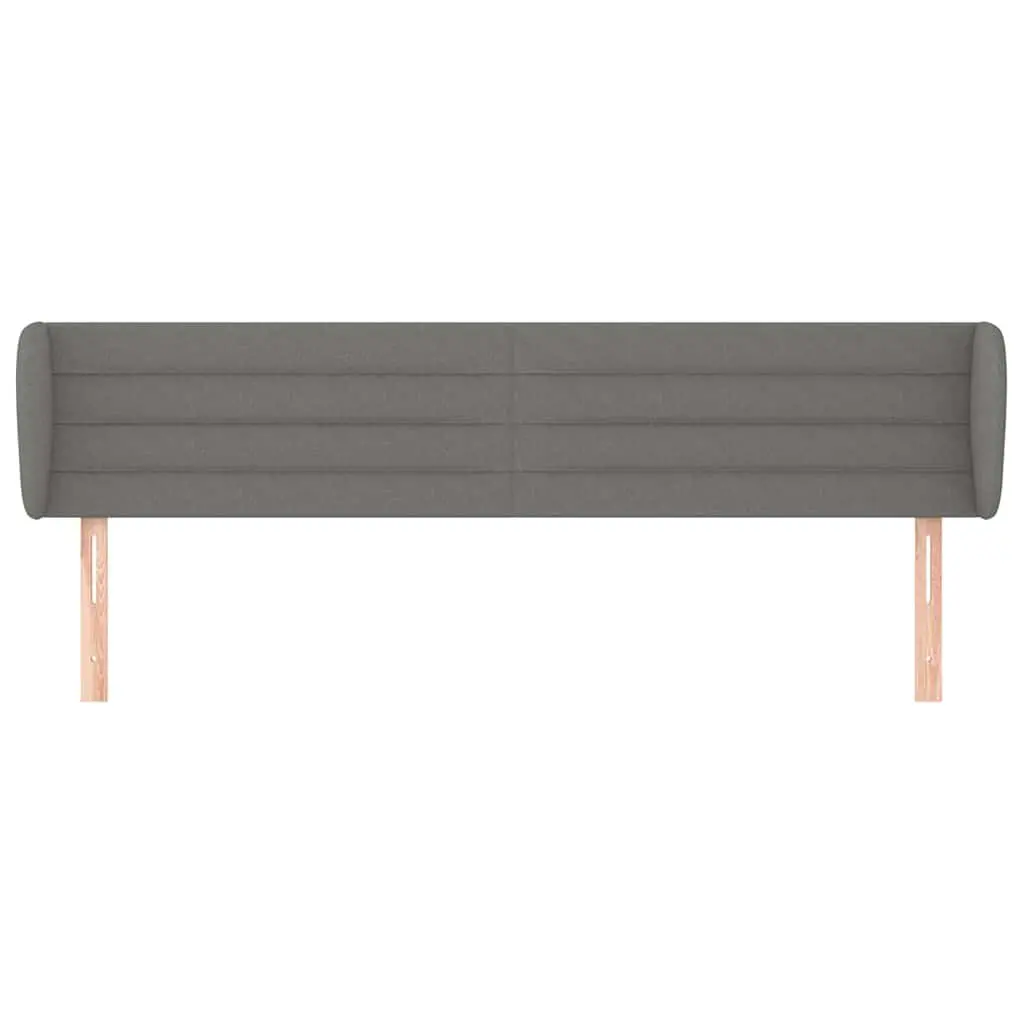 Headboard Dark Grey 163 cm Fabric Bedroom Furniture
