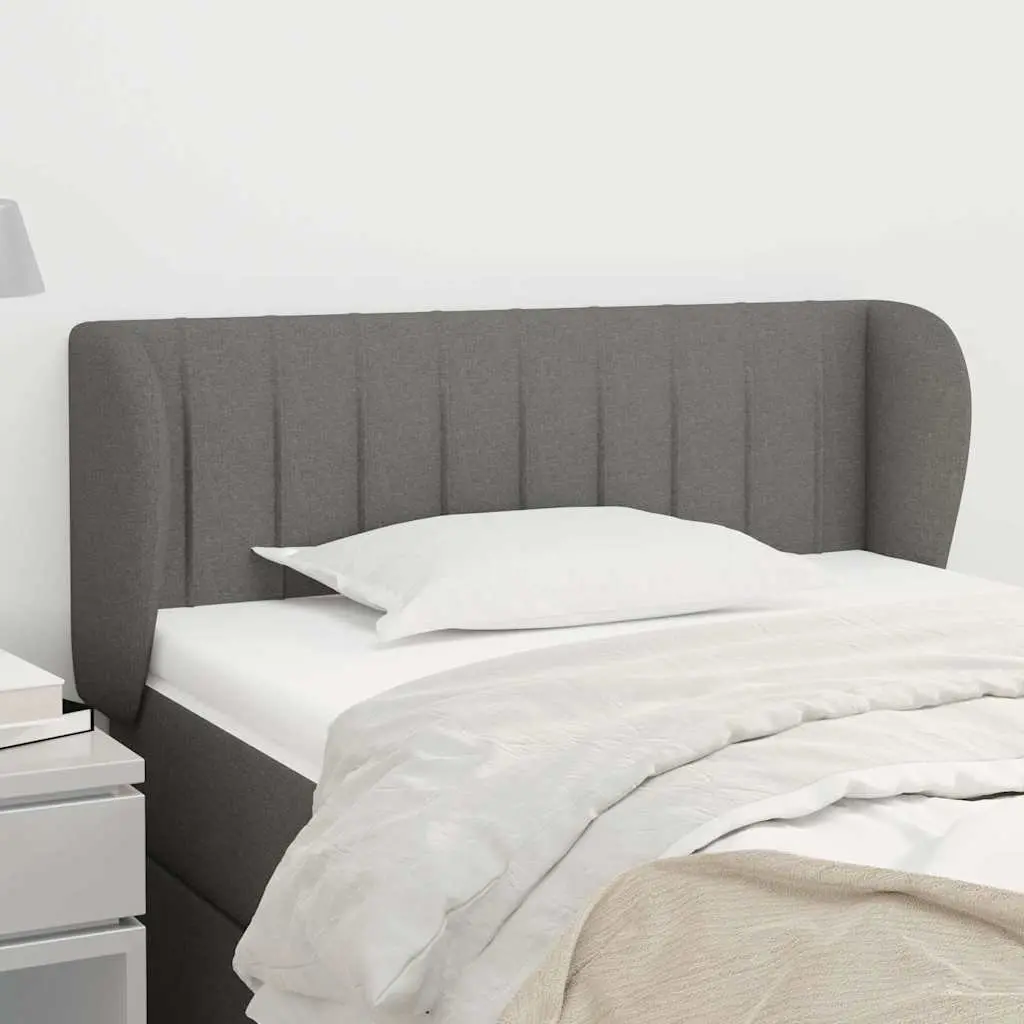 Headboard with Ears Grey 103cm Fabric Bed Head Bedroom Furniture Adjustable