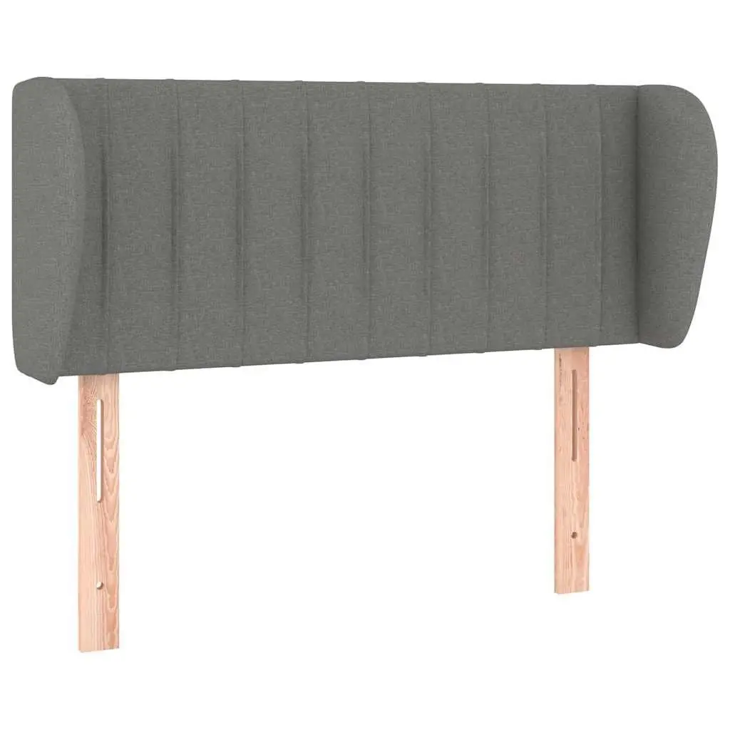 Headboard with Ears Grey 103cm Fabric Bed Head Bedroom Furniture Adjustable