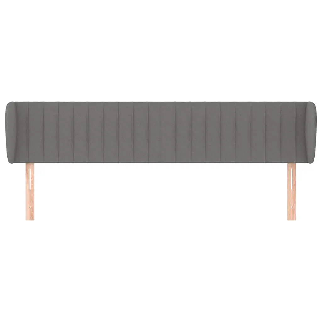 Headboard with Ears Grey 163cm Fabric Adjustable Height Bedroom Furniture