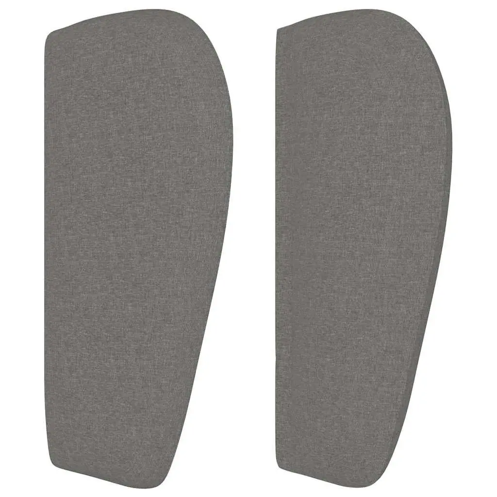 Headboard with Ears Grey 103cm Fabric Bedroom Bed Head Support Adjustable Height