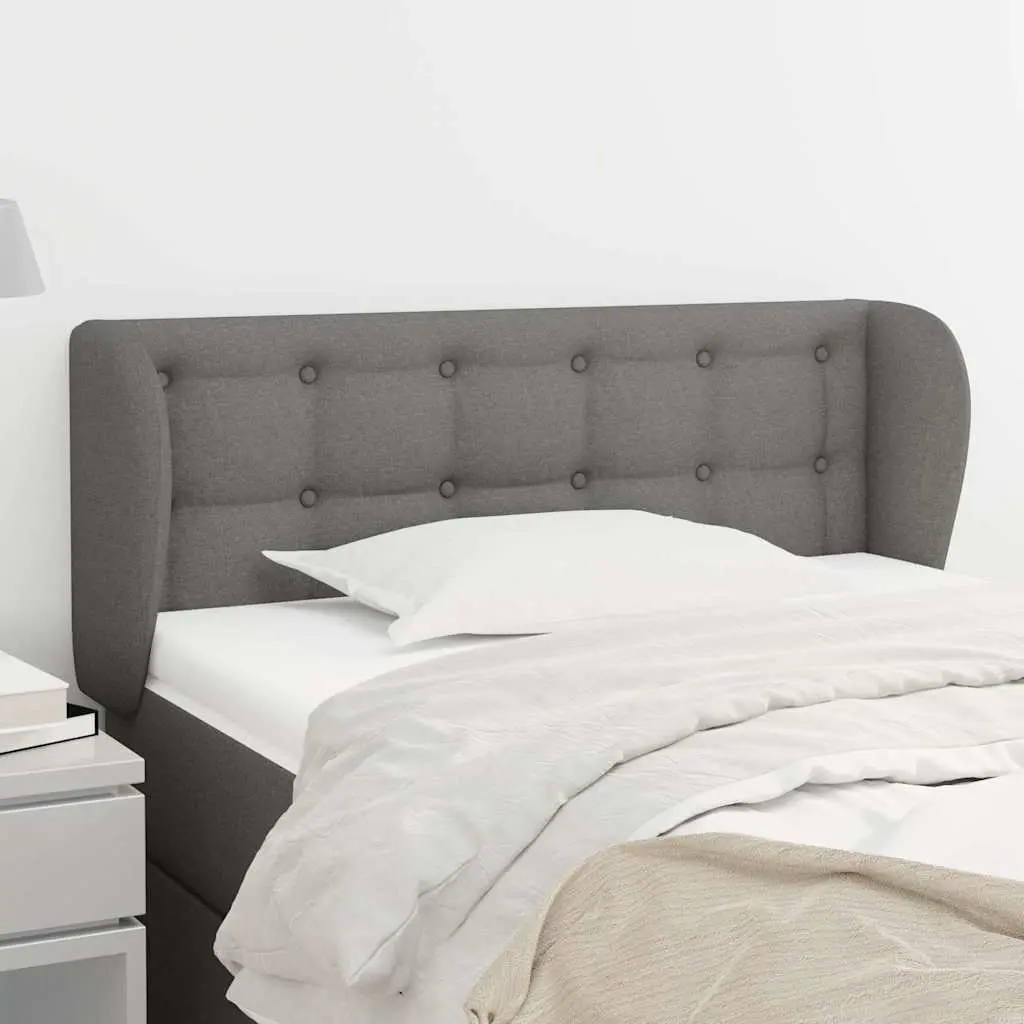 Dark Grey Fabric Headboard with Ears 103cm Bedroom Bed Support Furniture