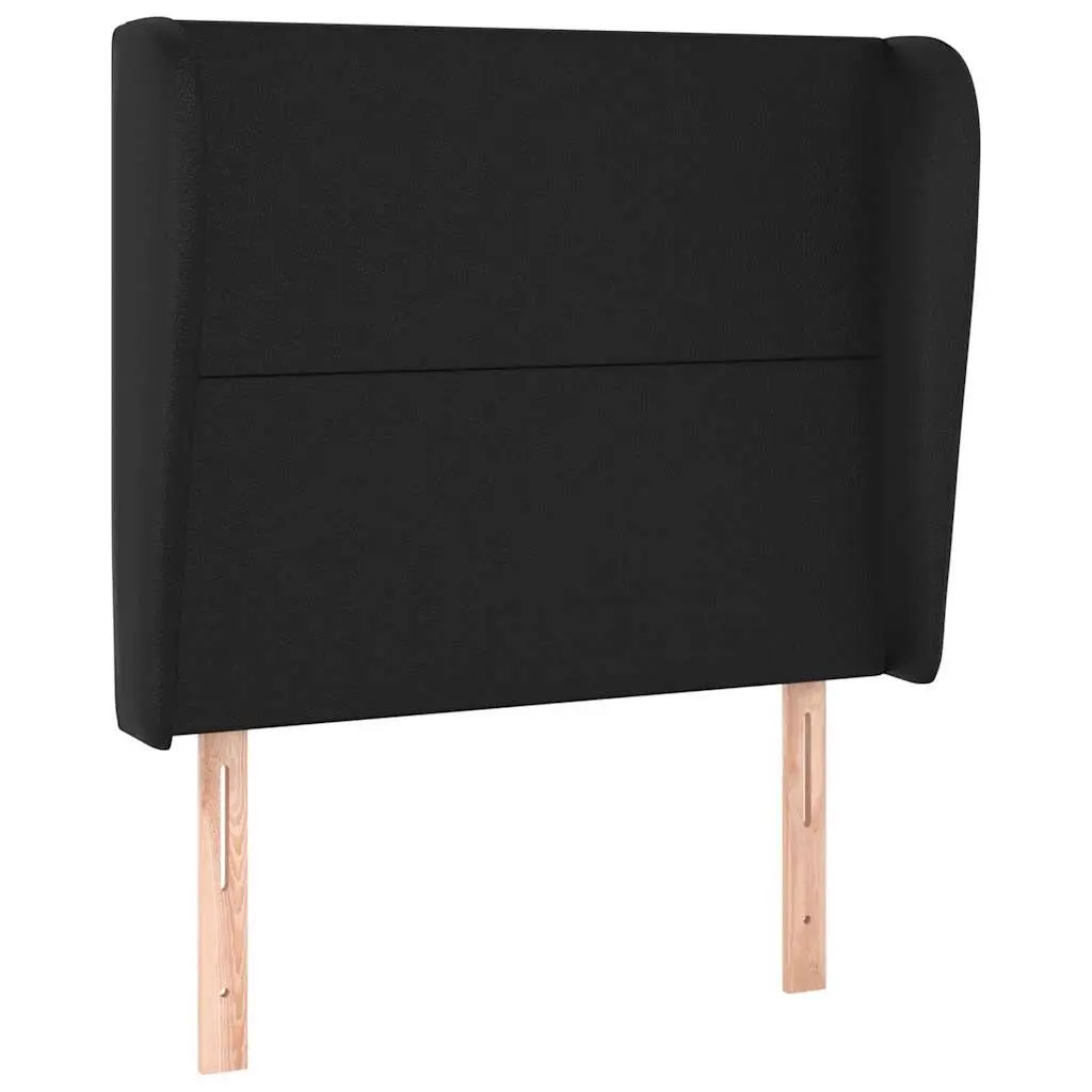 Headboard Black 83 cm Faux Leather with Ears