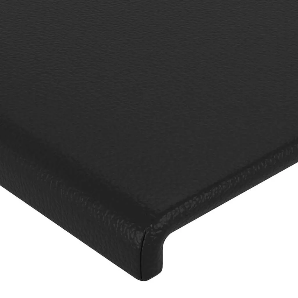 Headboard Black 83 cm Faux Leather with Ears