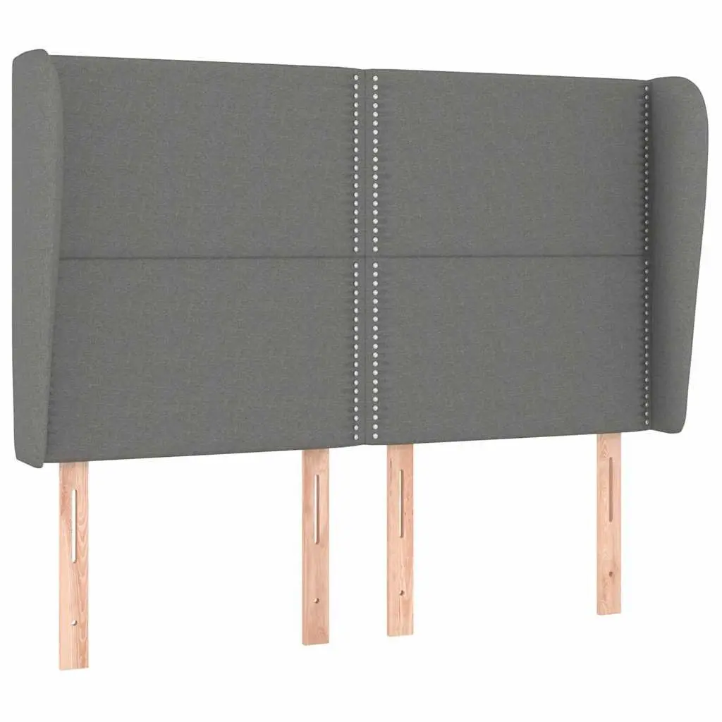 Grey Fabric Headboard with Ears 147cm