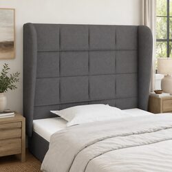 Grey Fabric Headboard with Ears, 83cm Height Adjustable