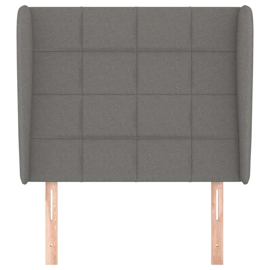 Headboard with Ears Grey 103cm Fabric Bedroom Bed Head Support Adjustable