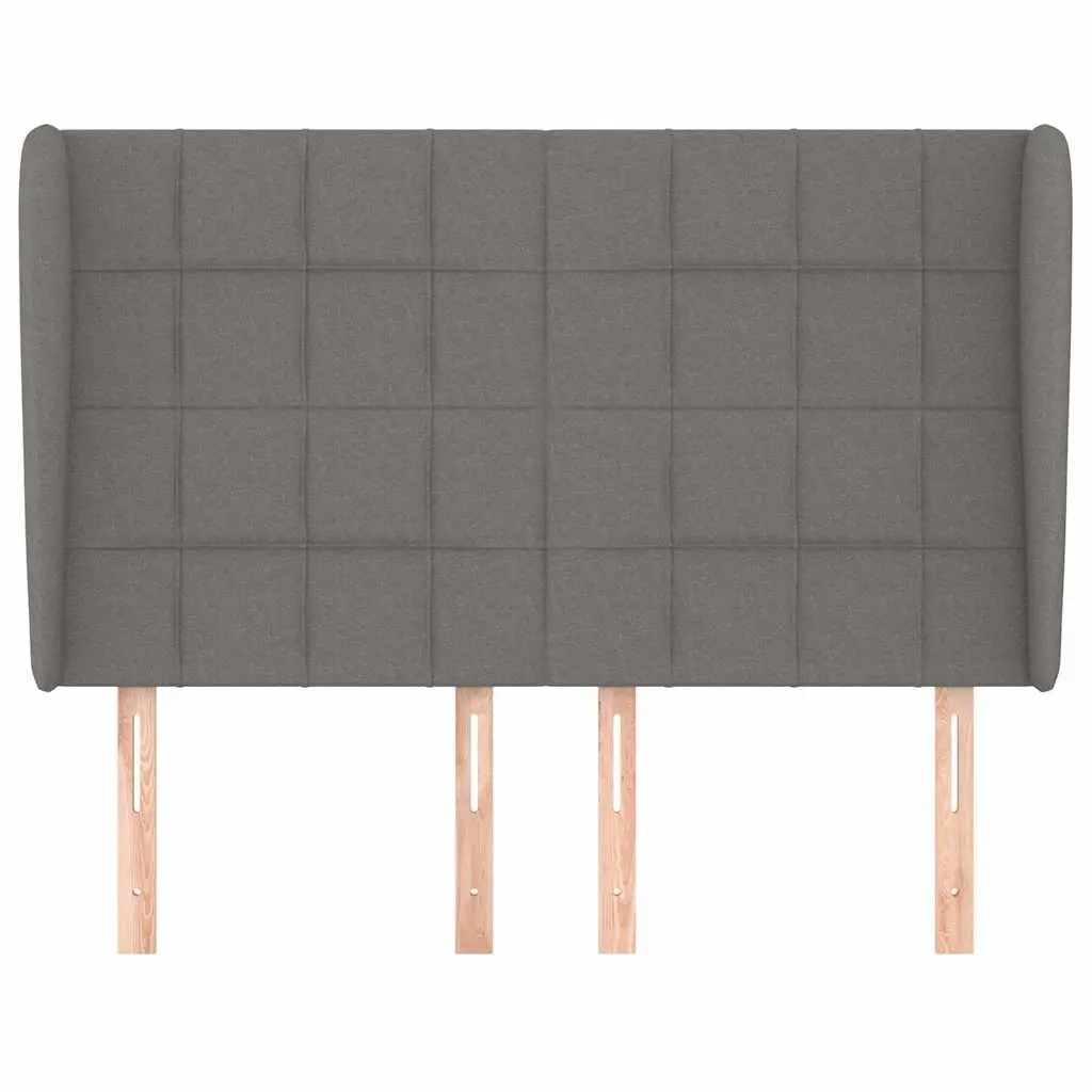 Dark Grey Fabric Headboard with Ears 147cm