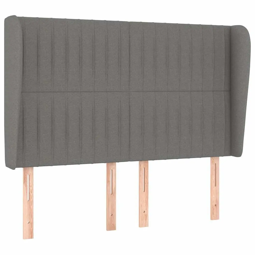 Grey Upholstered Headboard with Ears for Bedroom