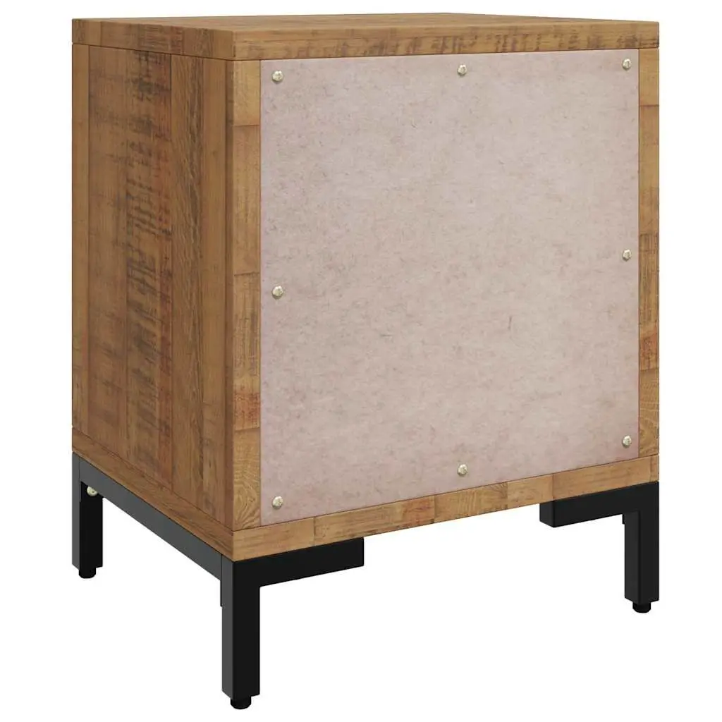Rustic Pine Bedside Cabinet with 2 Drawers