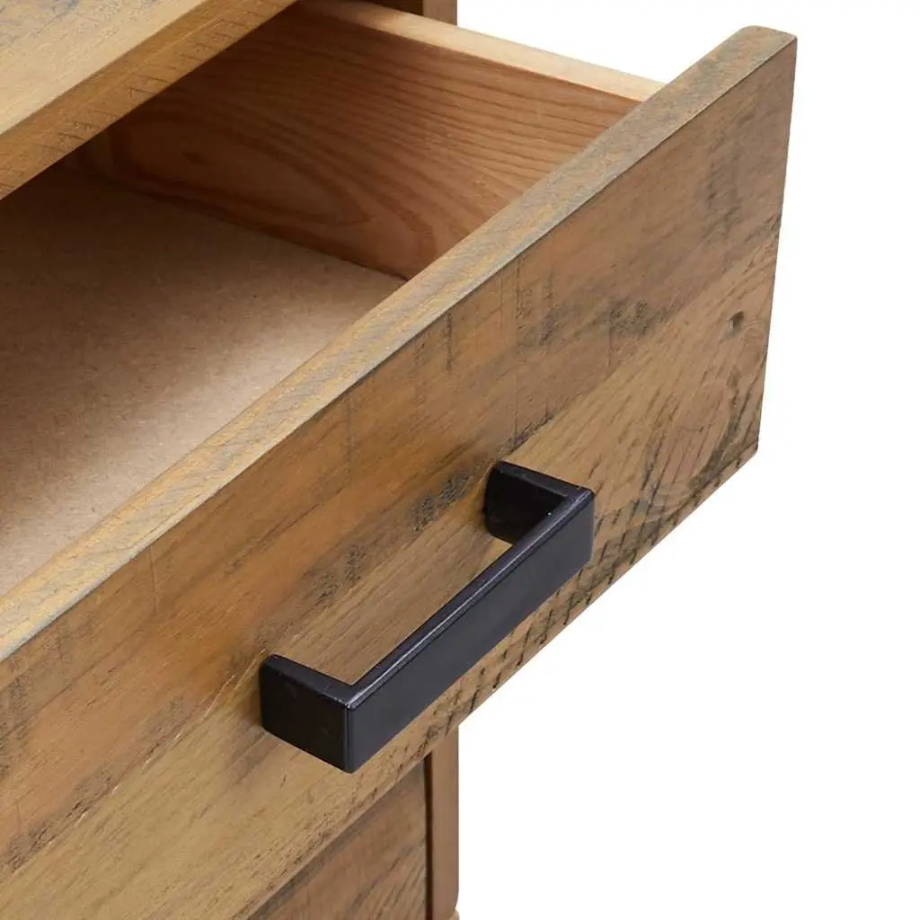 Bedside Cabinet 40x30x55cm Solid Pine Wood Nightstand Drawers Storage Brown