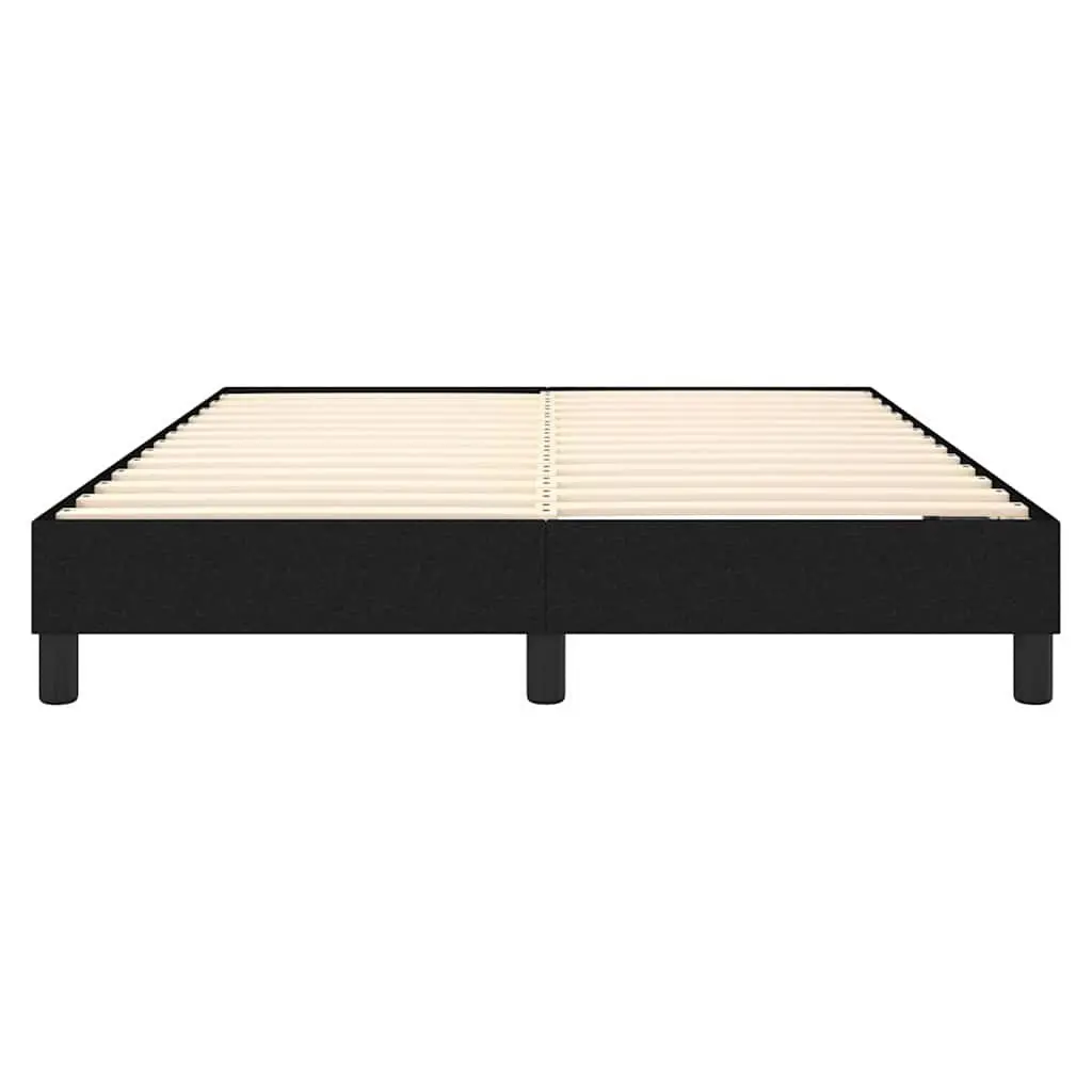 Black Fabric Queen Size Box Spring Bed Frame