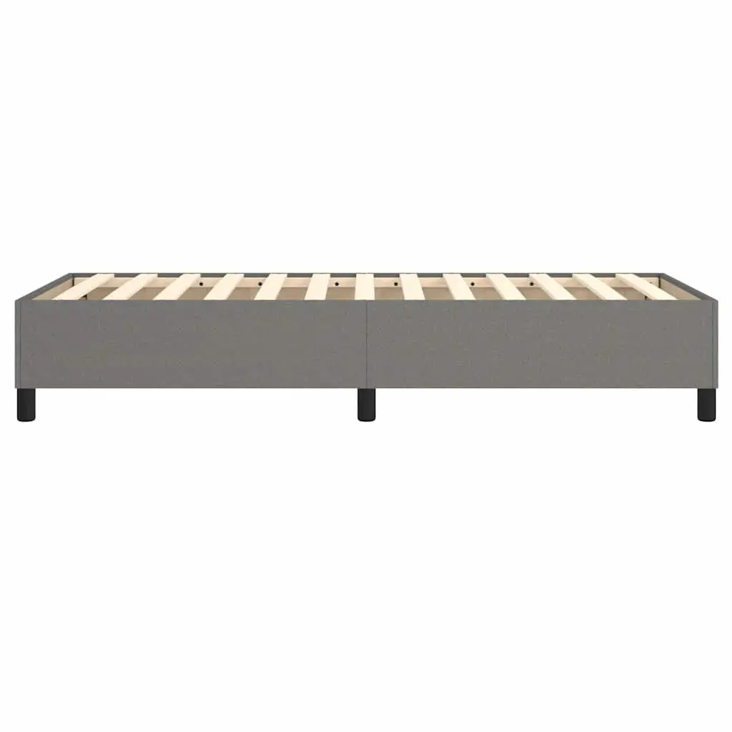 King Single Grey Fabric Box Spring Bed Frame