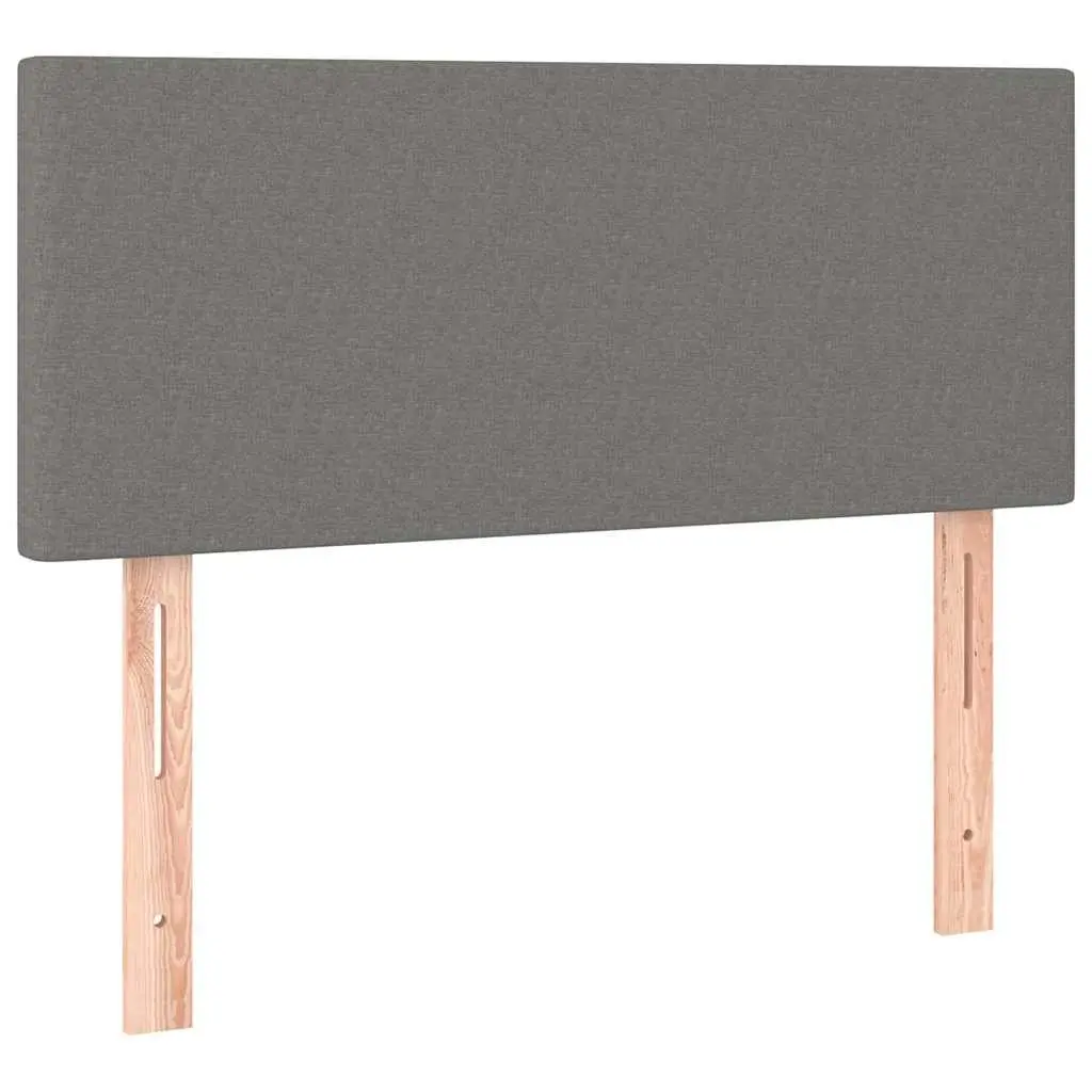 LED Headboard Dark Grey 100cm Fabric Upholstered Adjustable Height Modern