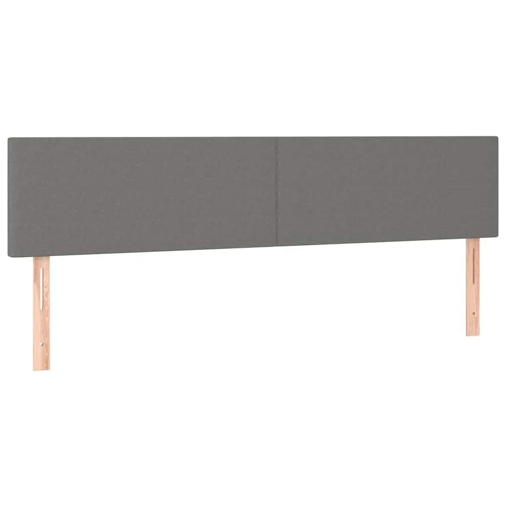 Grey Fabric LED Headboard with Adjustable Height