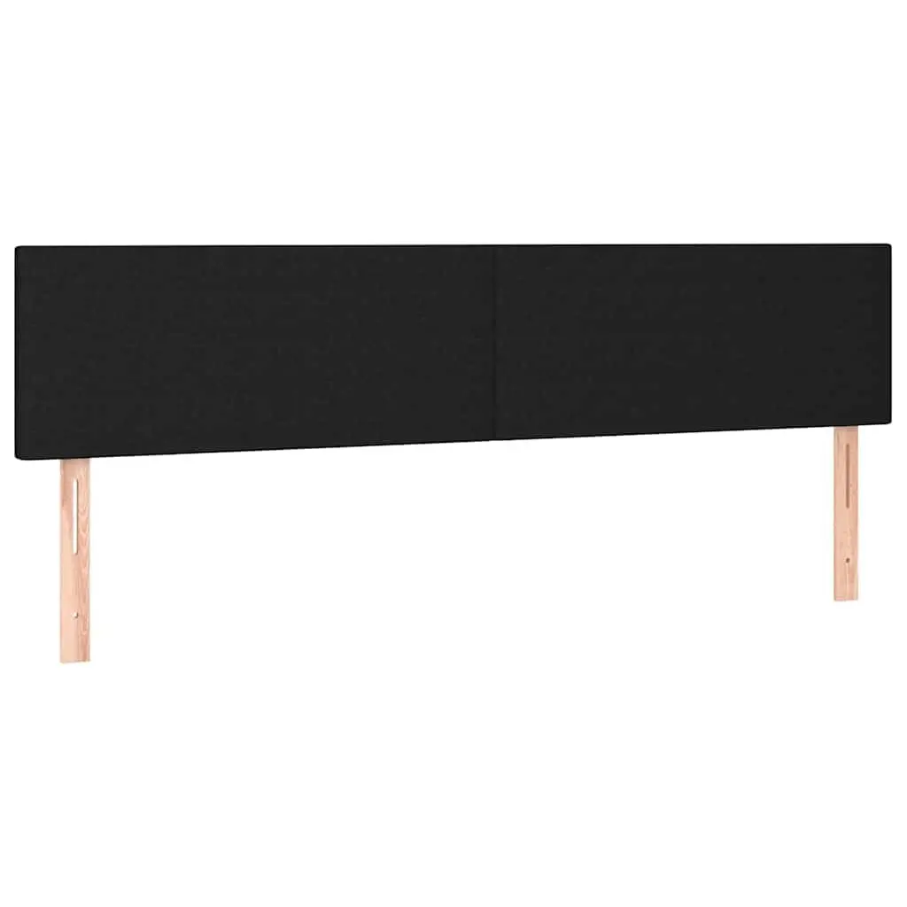LED Headboard 160 cm Black Fabric with Adjustable Height