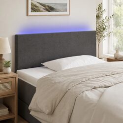 Adjustable Height LED Headboard 100 cm Grey Velvet