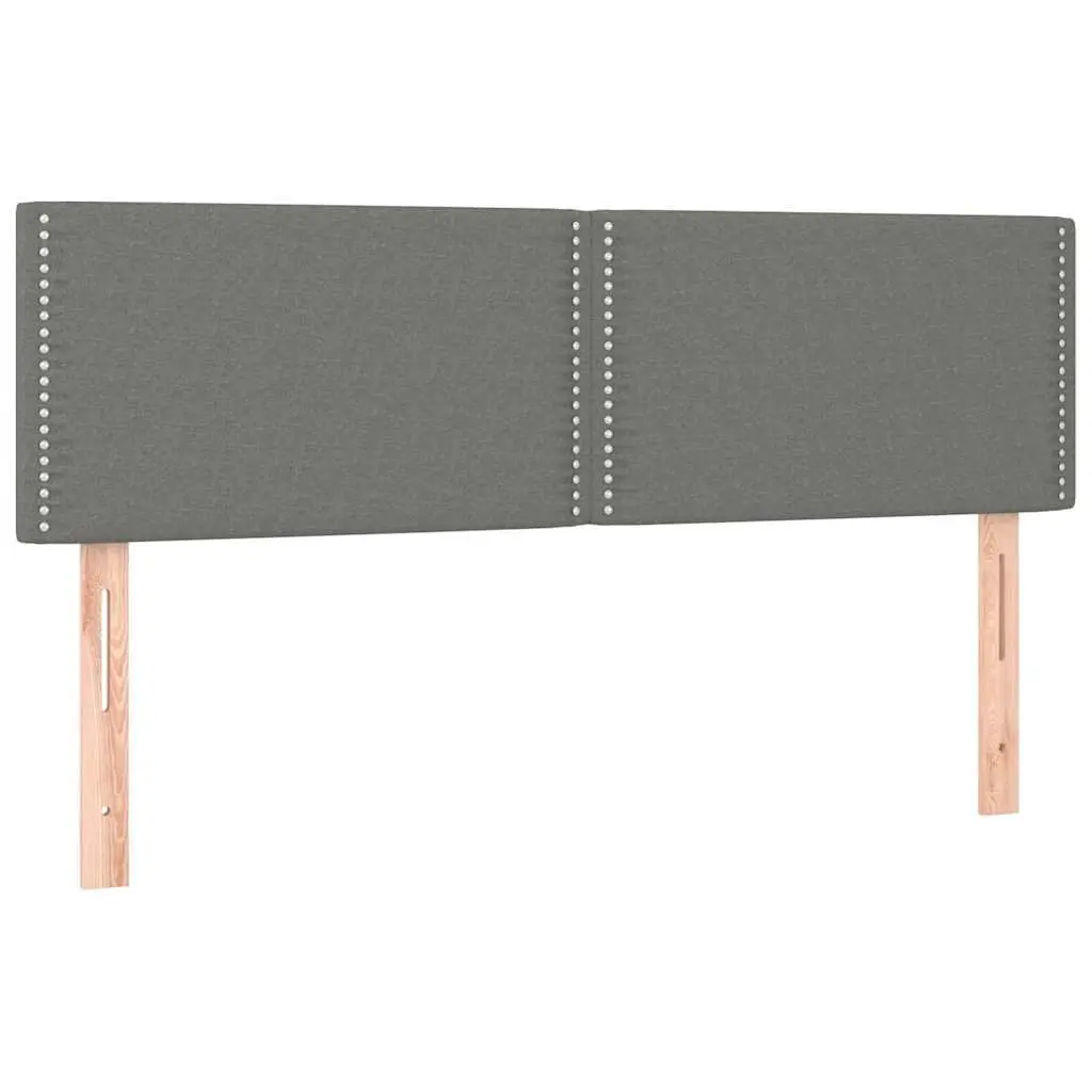Dark Grey Fabric LED Headboard with Adjustable Height