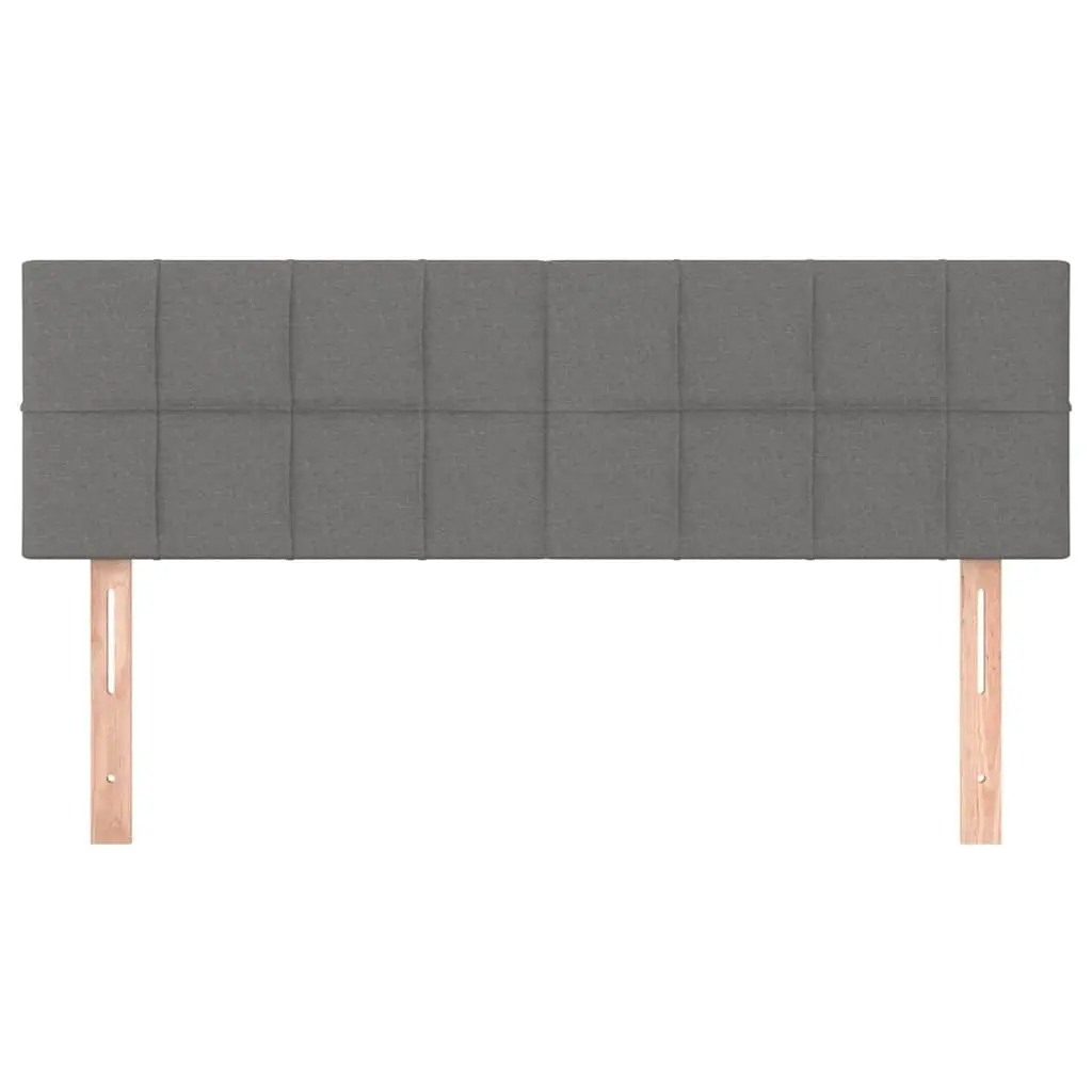 Grey Fabric LED Headboard 144 cm with Adjustable Height