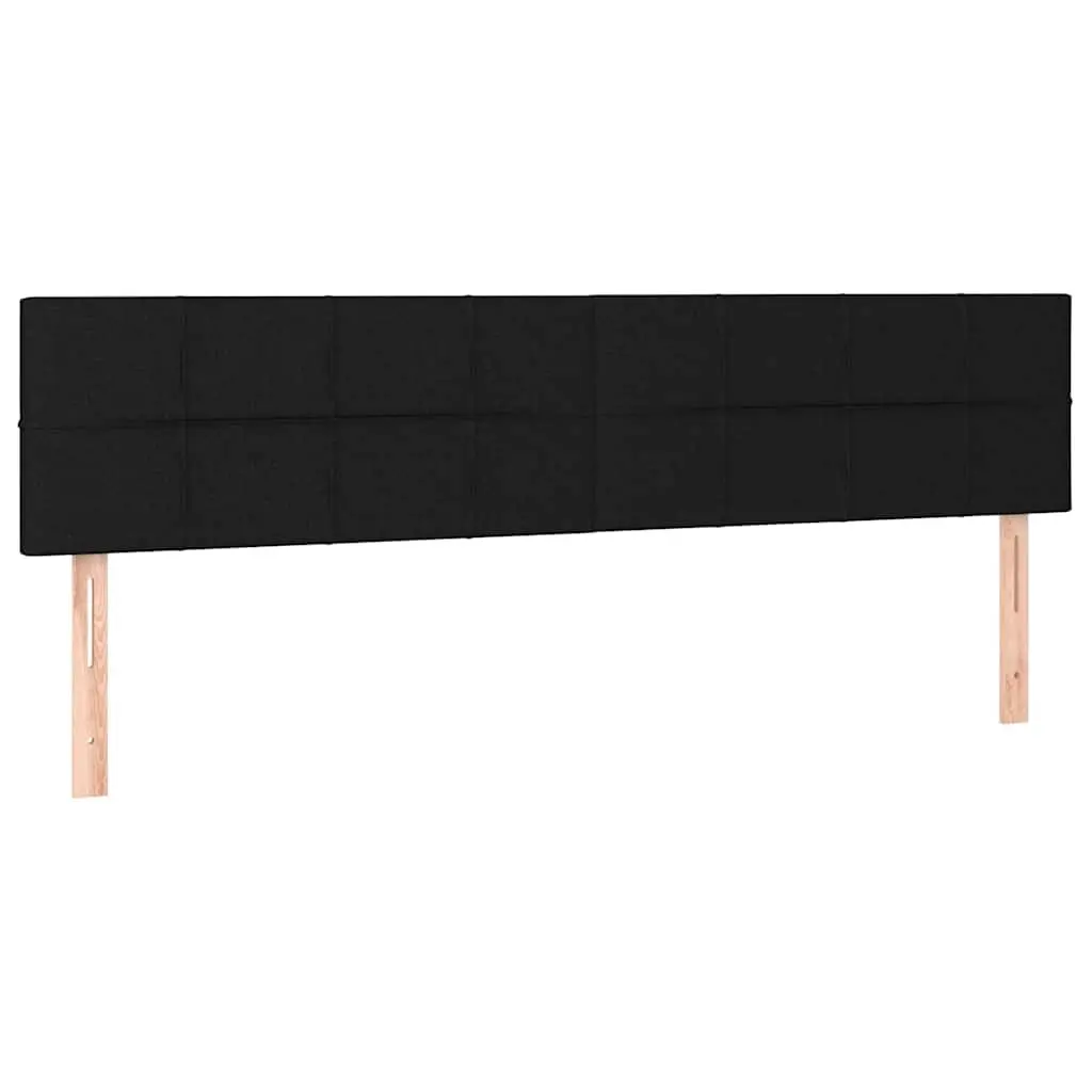 Black LED Headboard with Adjustable Height for Comfort