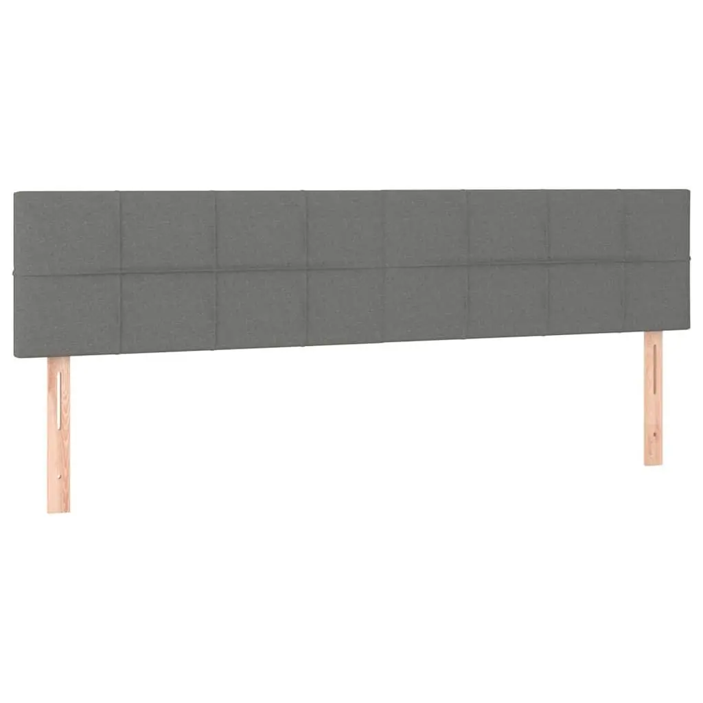 Grey Fabric LED Headboard 200cm Adjustable Height