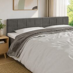 Dark Grey Velvet LED Headboard 160cm for Cozy Bedrooms