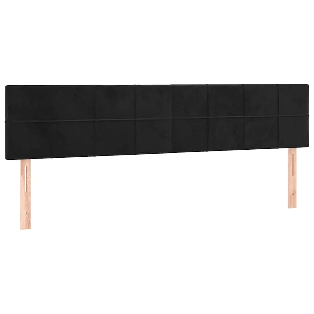 Black Velvet LED Headboard 160cm for Modern Bedrooms