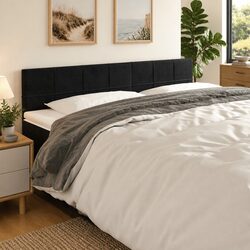Modern LED Black Velvet Headboard for Cozy Bedrooms