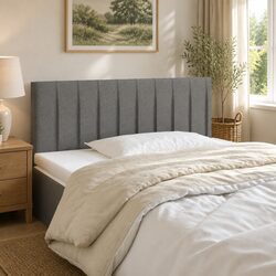 Stylish Grey LED Headboard for Modern Bedrooms
