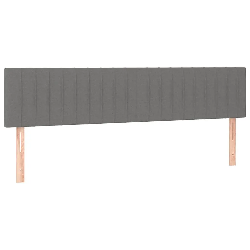 LED Headboard 160cm Dark Grey Fabric Wall Mount