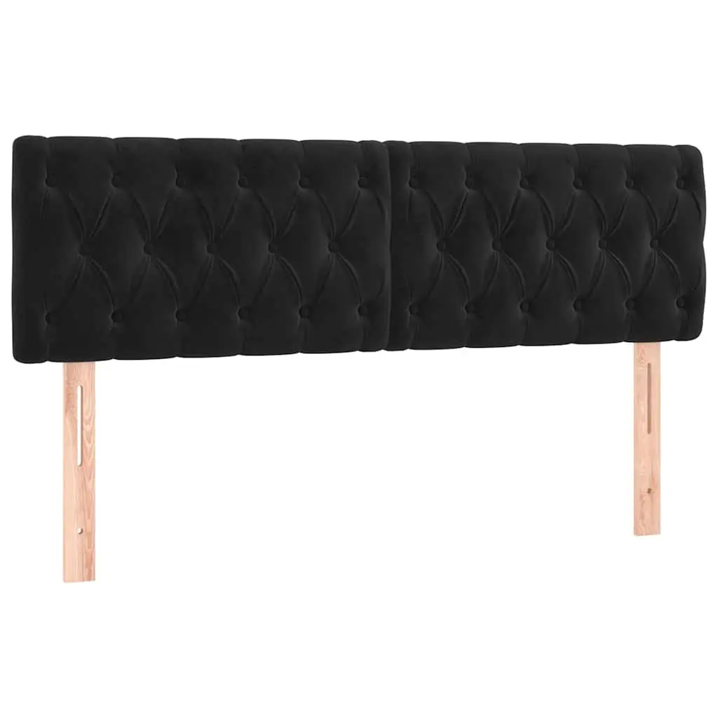 Black Velvet LED Headboard 144 cm for Modern Beds