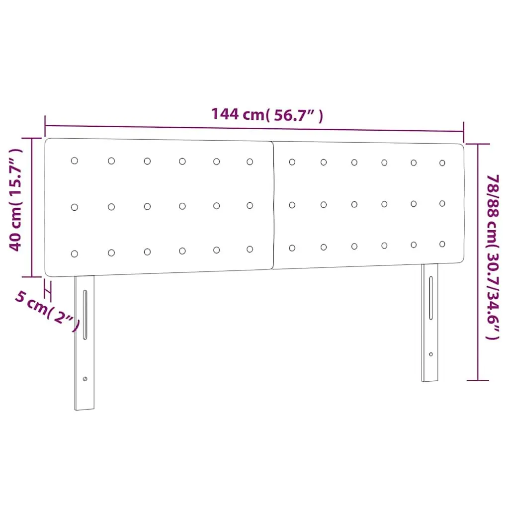 LED Headboard Black Velvet Adjustable Bed Backrest Modern Bedroom Furniture