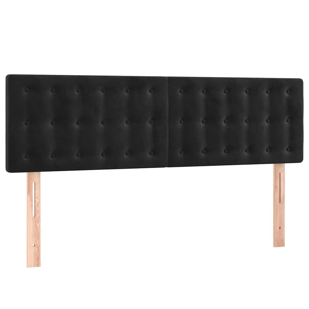 LED Headboard Black Velvet Adjustable Bed Backrest Modern Bedroom Furniture