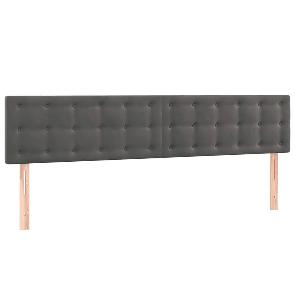 Dark Grey Velvet LED Headboard 160cm