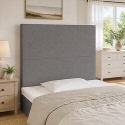 LED Headboard 80cm Dark Grey Fabric with Adjustable Height