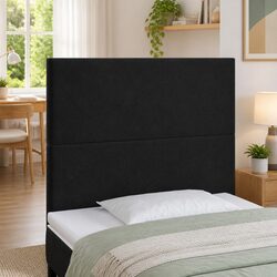 Modern Black Velvet LED Headboard 80cm