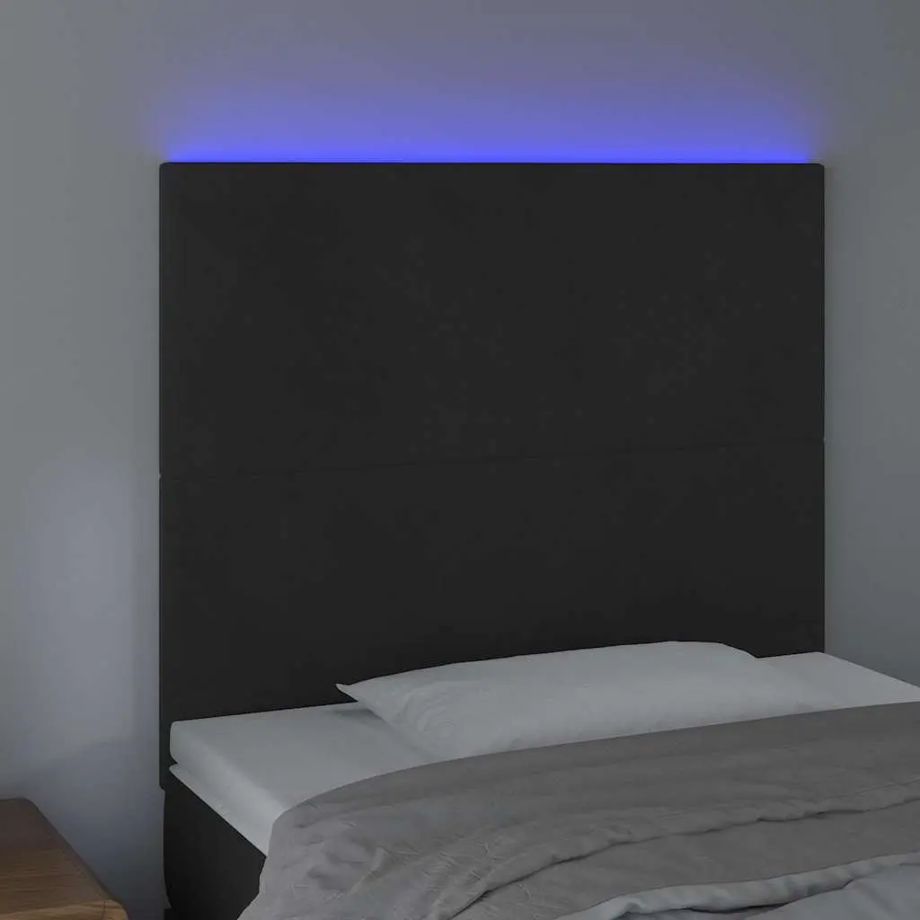 Black Velvet LED Headboard 80cm