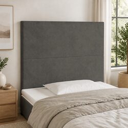Modern Grey Velvet LED Headboard 100cm with Adjustable Height