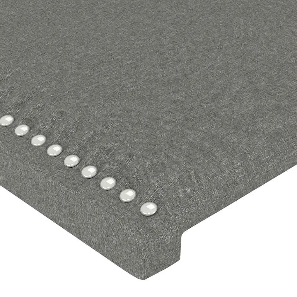 Dark Grey Fabric LED Headboard 144cm with Adjustable Lighting