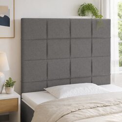 Adjustable Height LED Headboard 80cm Dark Grey Fabric