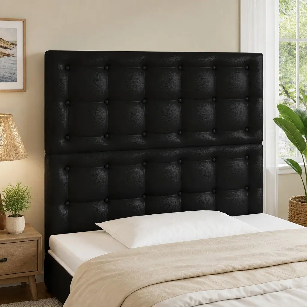 Black LED Headboard 100cm with Colorful Lighting