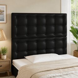 Modern Black LED Headboard 100cm with Colorful Lighting