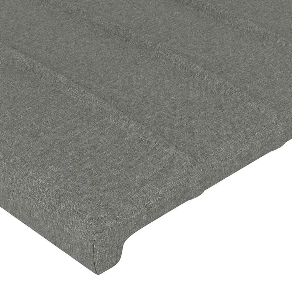 Grey Fabric LED Headboard with Adjustable Height
