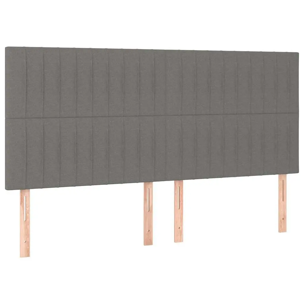 Dark Grey Fabric LED Headboard 200cm